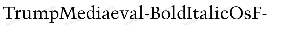 TrumpMediaeval-BoldItalicOsF字体转换
