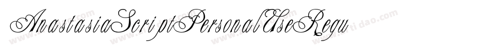 AnastasiaScriptPersonalUseRegular-KDVA字体转换