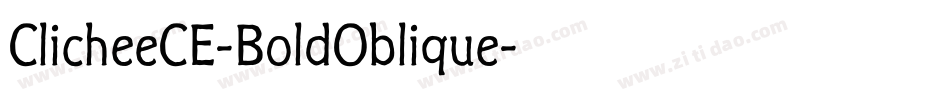 ClicheeCE-BoldOblique字体转换