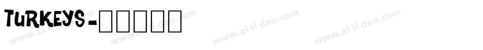 turkeys字体转换