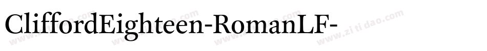 CliffordEighteen-RomanLF字体转换