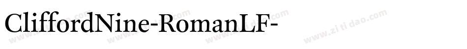 CliffordNine-RomanLF字体转换