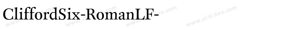 CliffordSix-RomanLF字体转换