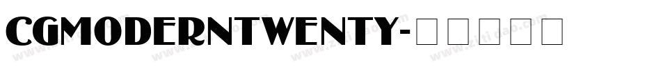 CgModernTwenty字体转换
