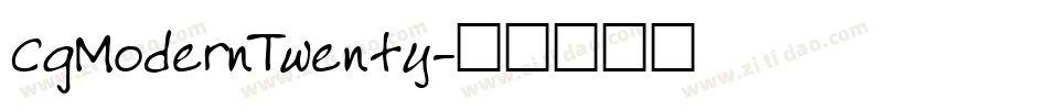 CgModernTwenty字体转换
