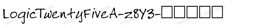 LogicTwentyFiveA-z8Y3字体转换