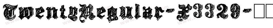 TwentyRegular-X3329字体转换