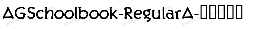 AGSchoolbook-RegularA字体转换