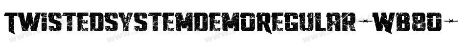 TwistedSystemDemoRegular-WB8O字体转换