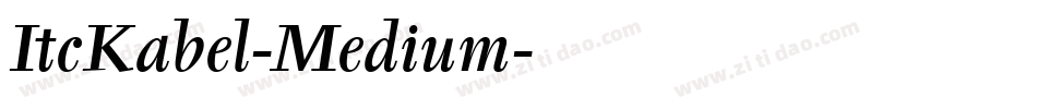 ItcKabel-Medium字体转换