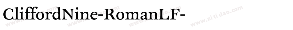 CliffordNine-RomanLF字体转换