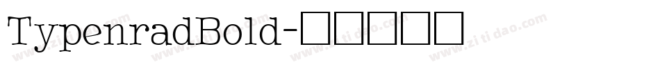 TypenradBold字体转换