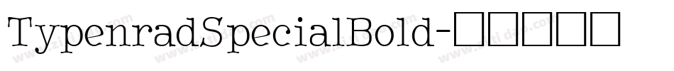 TypenradSpecialBold字体转换