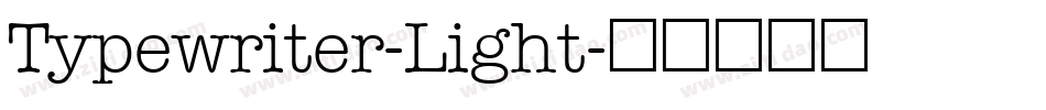 Typewriter-Light字体转换
