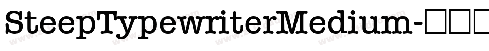SteepTypewriterMedium字体转换