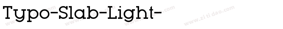 Typo-Slab-Light字体转换