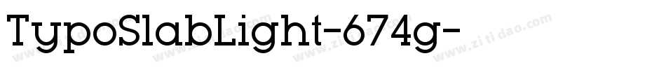 TypoSlabLight-674g字体转换
