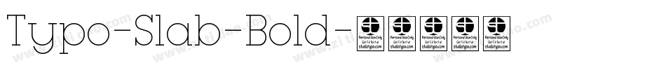 Typo-Slab-Bold字体转换