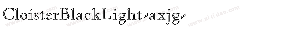 CloisterBlackLight-axjg字体转换