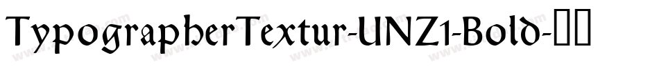 TypographerTextur-UNZ1-Bold字体转换