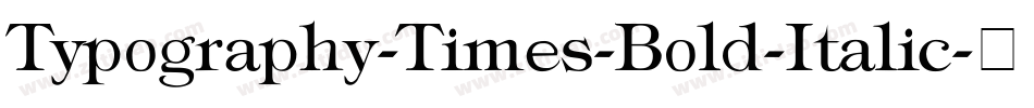 Typography-Times-Bold-Italic字体转换