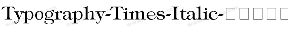 Typography-Times-Italic字体转换