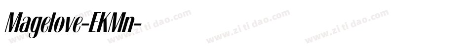 Magelove-EKMn字体转换