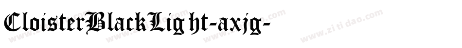 CloisterBlackLight-axjg字体转换