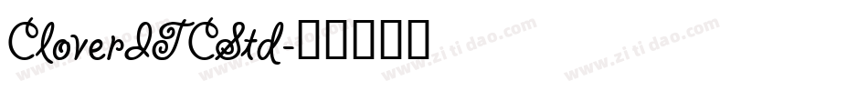 CloverITCStd字体转换