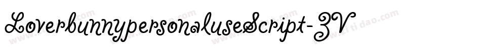 LoverbunnypersonaluseScript-ZVy8x字体转换