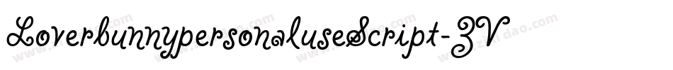 LoverbunnypersonaluseScript-ZVy8x字体转换