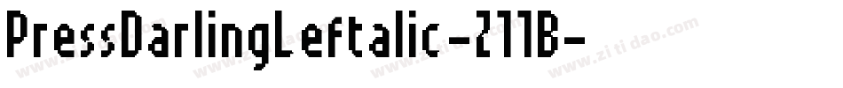 PressDarlingLeftalic-Z11B字体转换