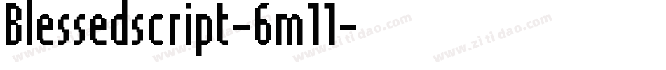 Blessedscript-6m11字体转换