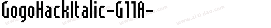 GogoHackItalic-G11A字体转换