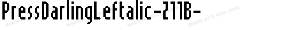 PressDarlingLeftalic-Z11B字体转换