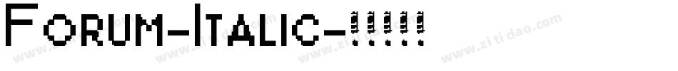 Forum-Italic字体转换