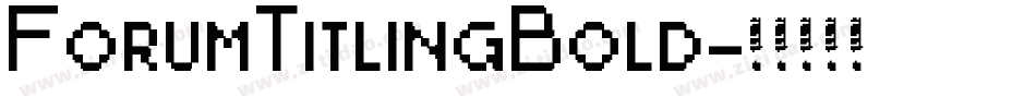 ForumTitlingBold字体转换