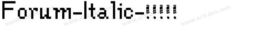 Forum-Italic字体转换