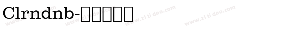 Clrndnb字体转换