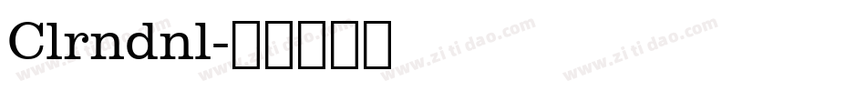 Clrndnl字体转换