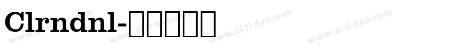 Clrndnl字体转换