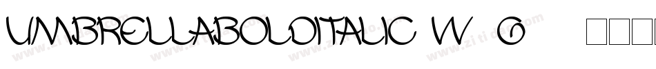 UmbrellaBoldItalic-w1G03字体转换