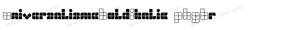 UniversalismeBoldItalic-PKGBr字体转换
