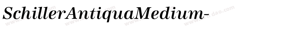 SchillerAntiquaMedium字体转换