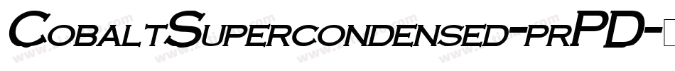 CobaltSupercondensed-prPD字体转换