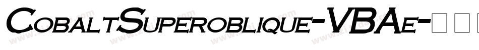 CobaltSuperoblique-VBAe字体转换