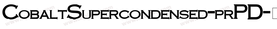 CobaltSupercondensed-prPD字体转换
