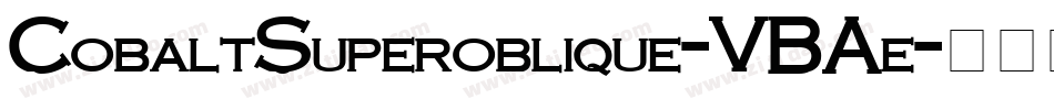 CobaltSuperoblique-VBAe字体转换