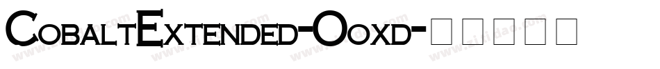 CobaltExtended-Ooxd字体转换