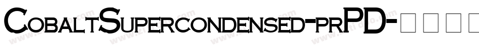 CobaltSupercondensed-prPD字体转换
